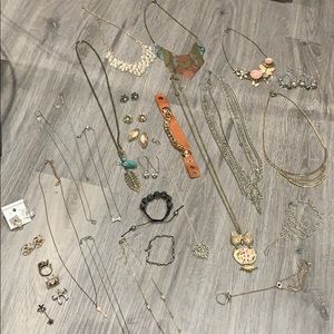 Necklaces, rings, earrings, bracelets